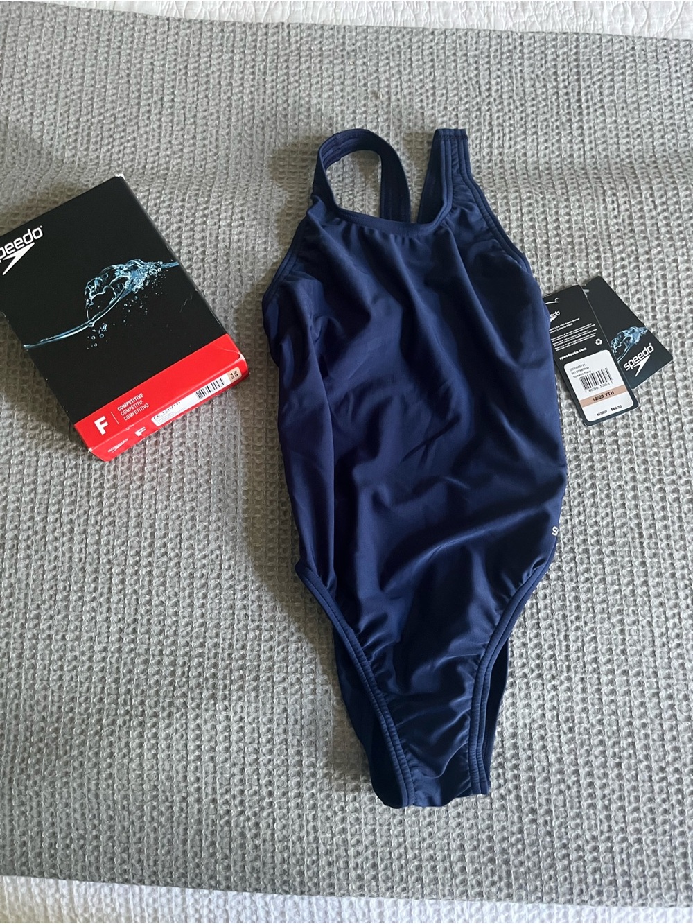 Speedo Navy Performance Racerback One-Piece - Picture 3 of 7